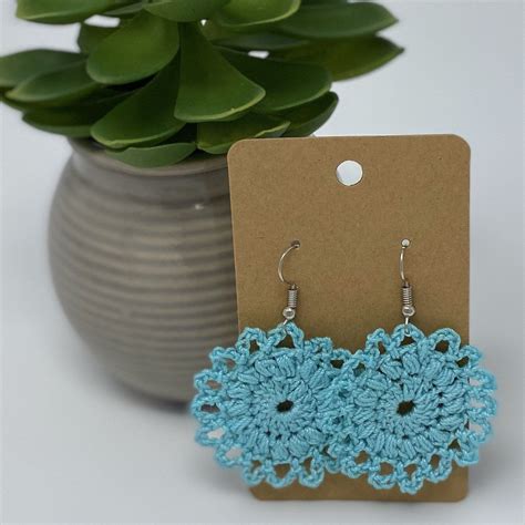 crochet earrings etsy|how to crochet easy earrings.